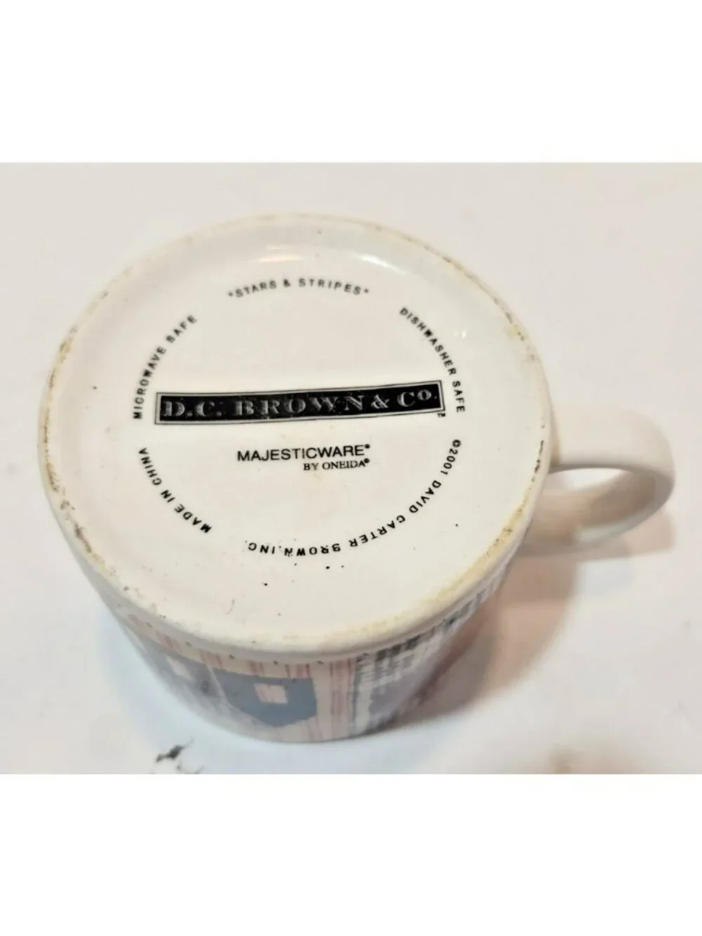 Vtg Oneida Majesticware Lot Of 4 Coffee Cup Mug American Quilt  D C Brown & Co.